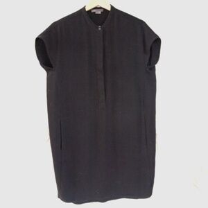 Theory, cap sleeve silk dress